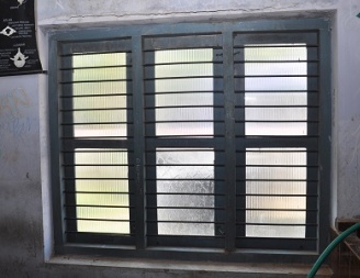 Repaired window panes (inside view)