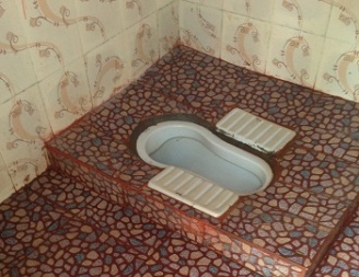 Newly tiled toilet unit